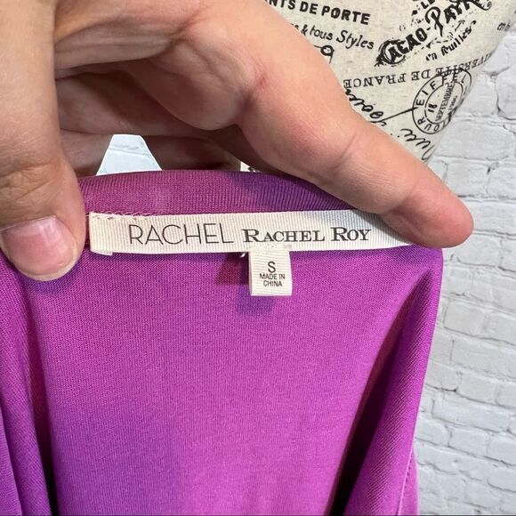 Rachel Rachel Roy Criss Cross T-shirt size small purple - Picture 8 of 9